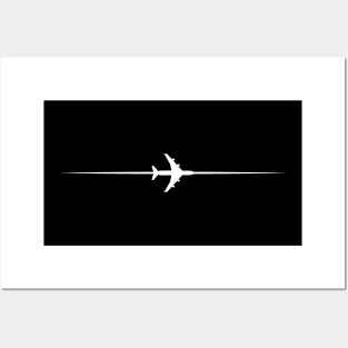 Aviation Minimalist Cross Airplane Design Posters and Art